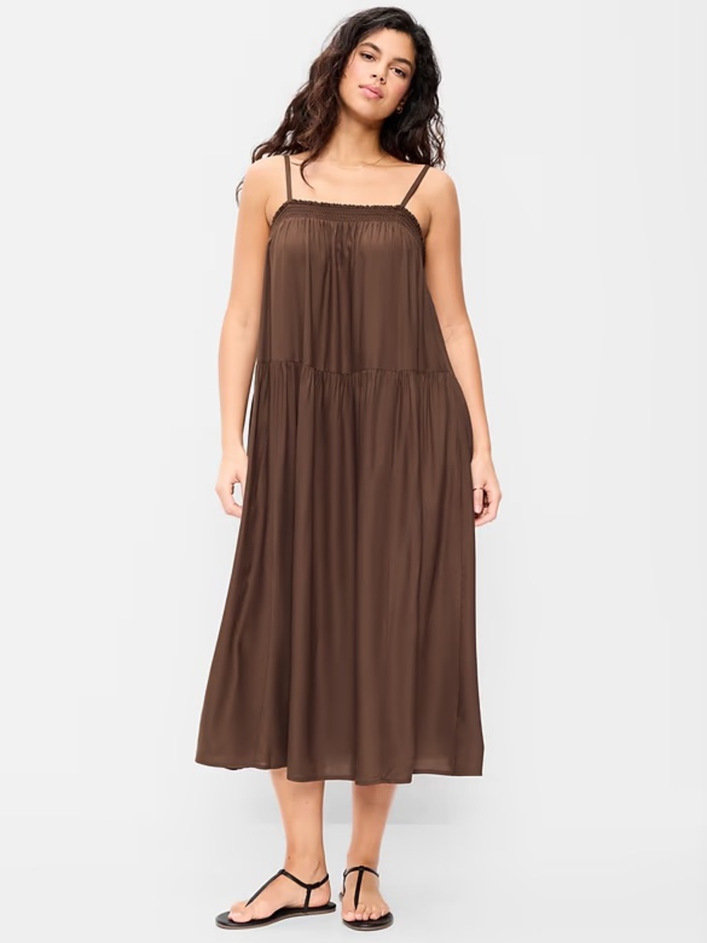 TALL Old Navy Airy Smocked Maxi Dress M Tall - Picture 6 of 7